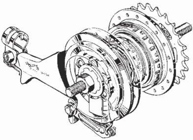Shimano Nexus Vier-Gang-Nabe Schnittzeichnung